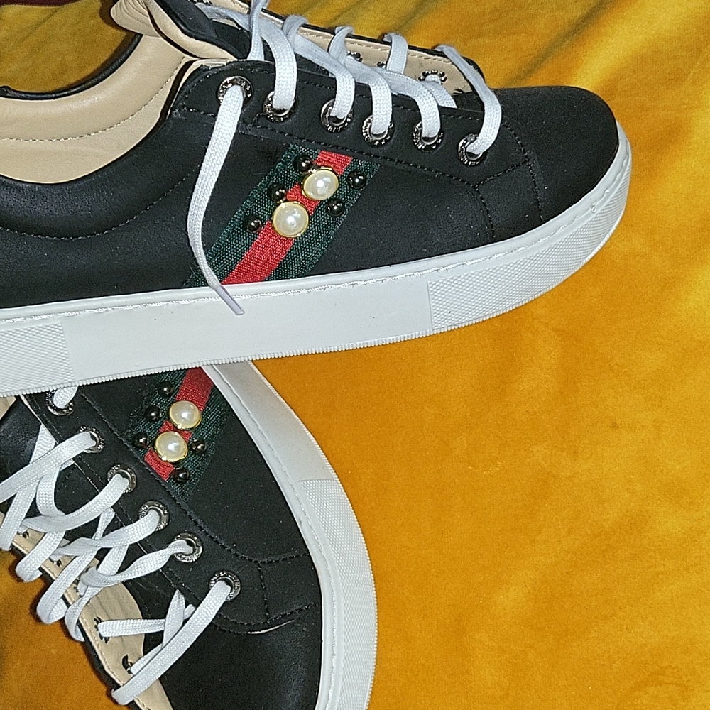 Brand New Black Jeweled Shoes